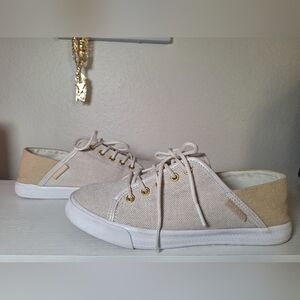 Tommy Hilfiger Women's Cream and Tan Sneakers